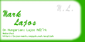 mark lajos business card